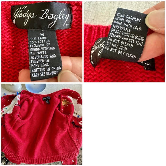 Vintage 90’s Festive Red Snowman Knit Cardigan - Picture 16 of 16